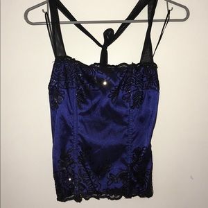 Royal Blue Formal Dress Top/Lingerie Sequence
